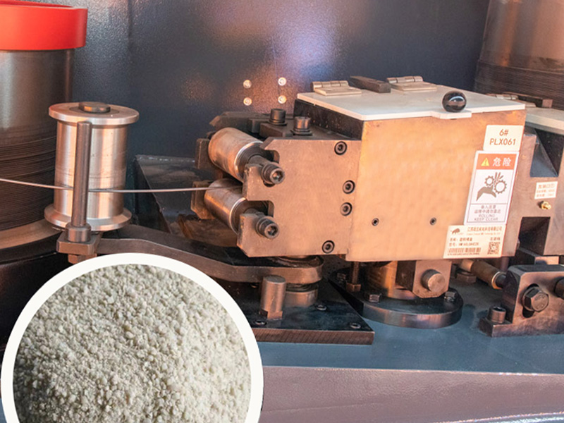 Lubricating filum trahit pulveris